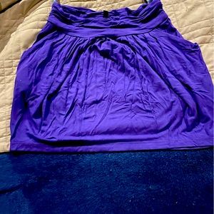 Royal blue mini skirt